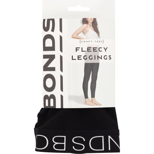 Bonds Comfy Tops Fleecy Leggings Black Av-Tl Each