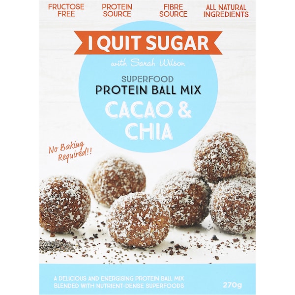 I Quit Sugar Superfood Protein Ball Mix Cacao & Chia 270g