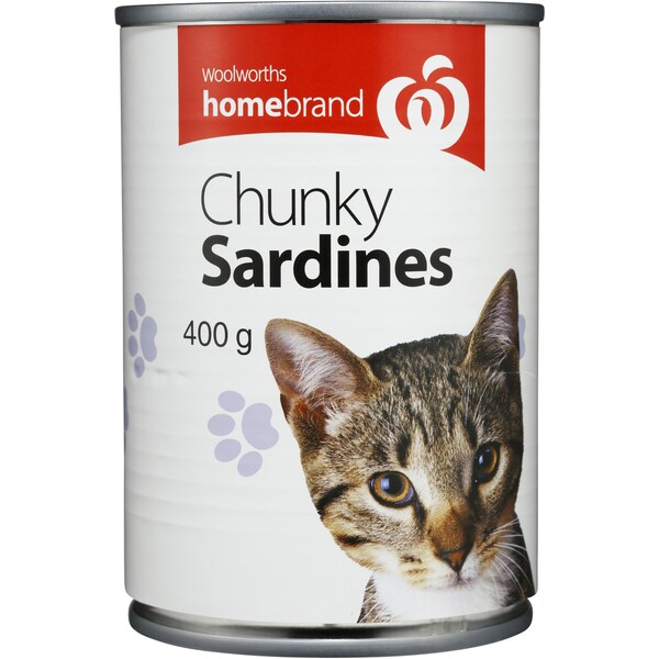 Homebrand Adult Cat Food Chunky Sardine 400g