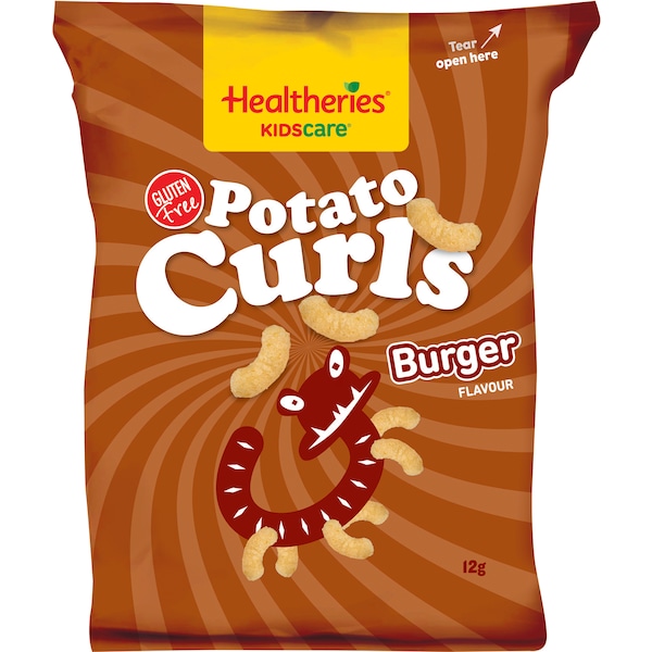 Healtheries Snacks Potato Curls Burger 8 Pack