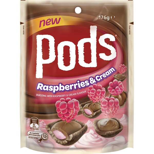 Pods Raspberry & Cream 176g