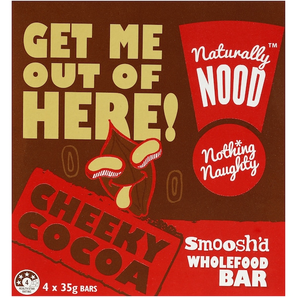 Naturally Nood Bar Cheeky Cocoa 4pk