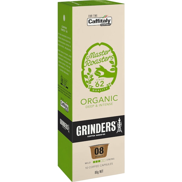 Grinders Caffitaly Coffee Capsules Organic 10pk