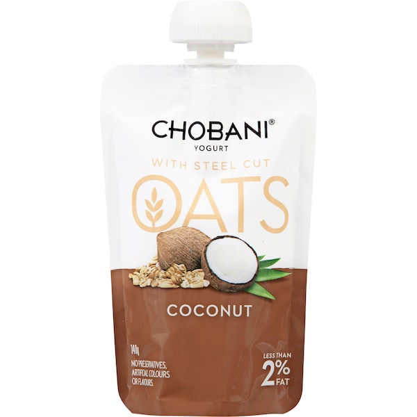 Chobani Coconut With Steel-Cut Oats Yoghurt Pouch 140g