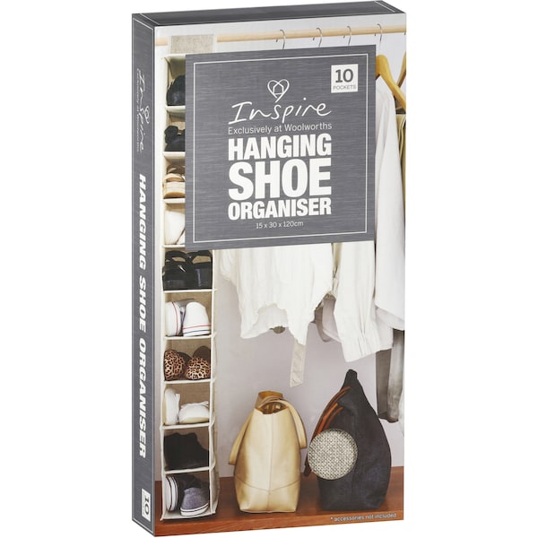 Inspire Hanging Wardrobe Organiser 10 Shelf Narrow Each