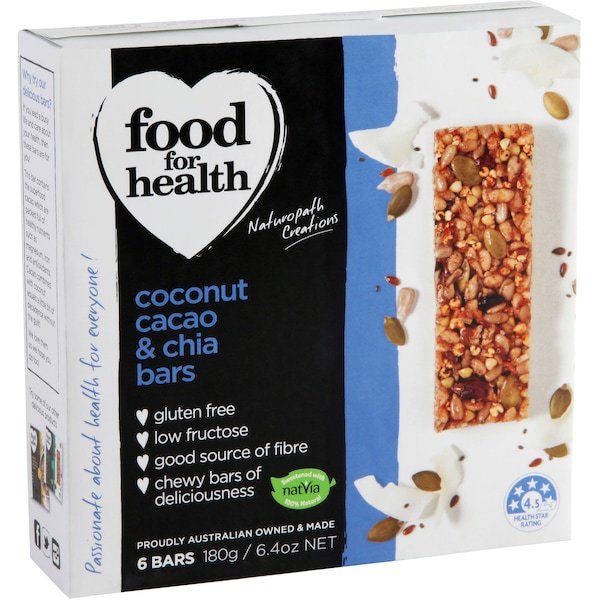 Food For Health Bars Coconut 180g