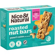 Nice & Natural Roasted Nut Bars Peanut & Cashew With Milk Choc