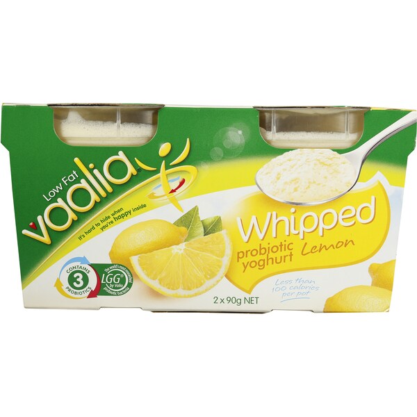 Vaalia Whipped Lemon Yoghurt 2x90g
