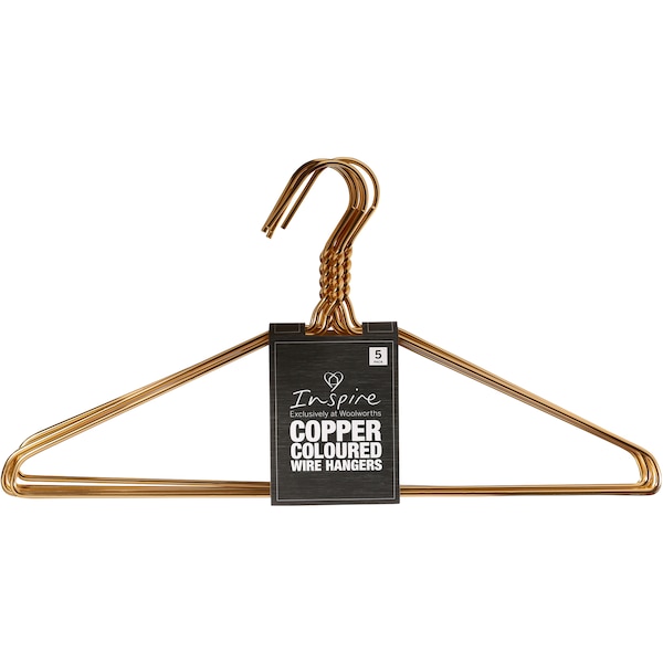 Inspire Copper Wire Hanger 5 Pack