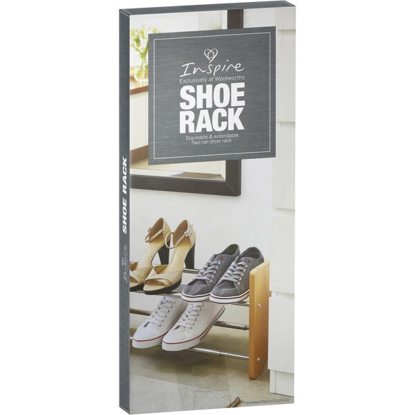 Inspire Shoe Rack 2 Rails Stack And Extend Each