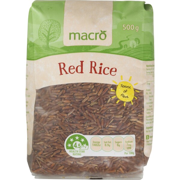 Macro Organic Natural Red Rice 500g