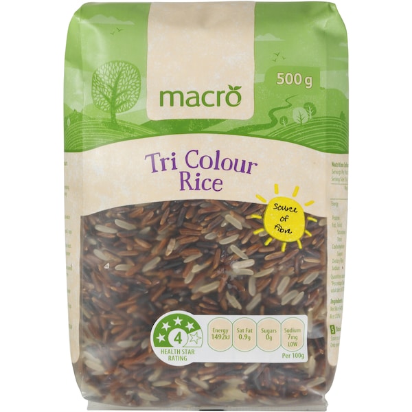 Macro Organic Natural Tricolour Rice 500g
