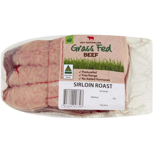 Woolworths Grass Fed Sirloin Roast 450g - 750g