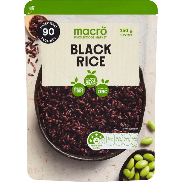 Macro Black Rice Pouch 250g