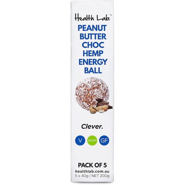 Health Lab Peanut Butter Choc Hemp Energy Ball 5 Pack