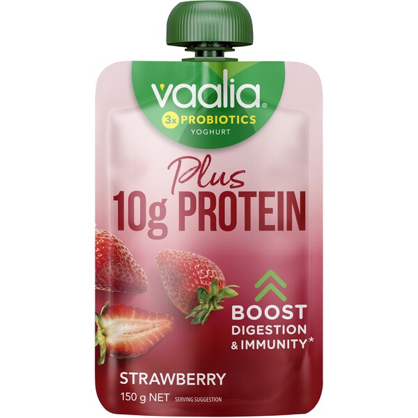 Vaalia Plus 10g Protein Yoghurt Strawberry 150g