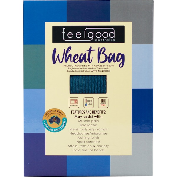 Feelgood Australia Wheat Heat Bag Teal Each