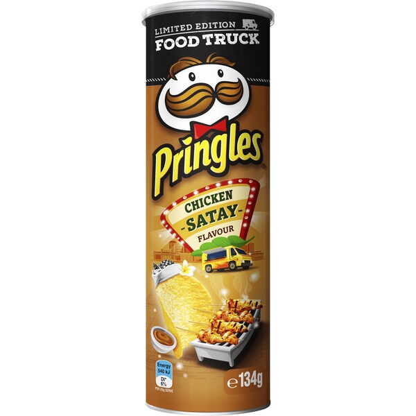 Pringles Chicken Satay Flavour Stacked Potato Chips 134g