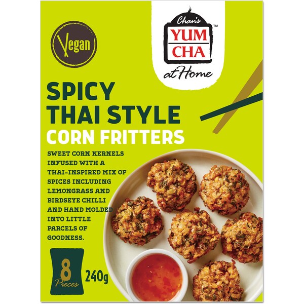 Chan's Yum Cha Spicy Thai Style Corn Fritters 8 Pack