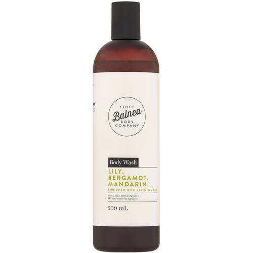 Balnea Premium Body Wash Lilly, Bergamot and Mandarin 500ml bunch
