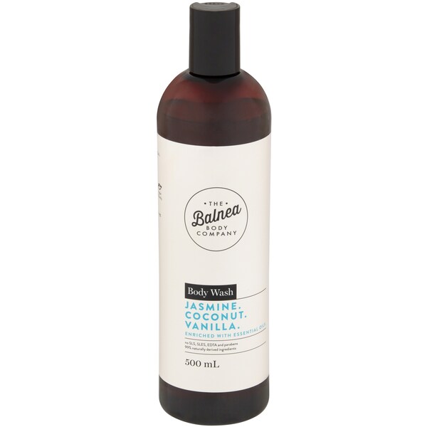 The Balnea Body Company Body Wash Jasmine Coconut & Vanilla 500mL