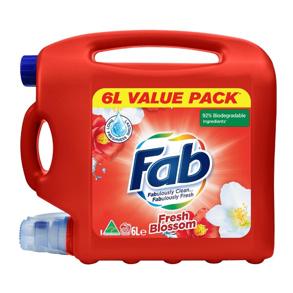Fab Liquid Laundry Detergent Fresh Blossoms 6L
