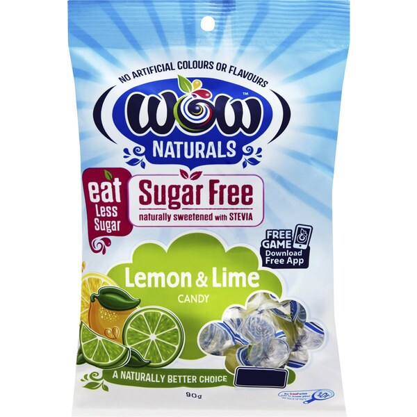 Woolworths Naturals Lemon & Lime Sugar Free 90g