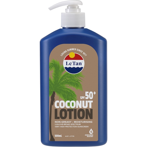 Le Tan Spf 50+ Sunscreen Coconut Lotion 500ml