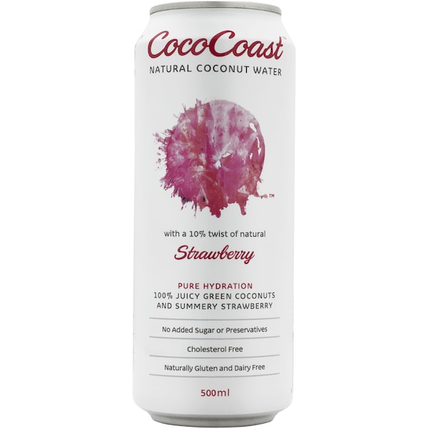 Cococoast Natural Coconut Water Strawberry 500mL