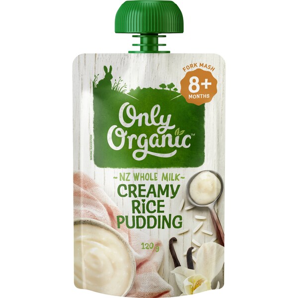 Only Organic Creamy Rice Pudding 8 Months+ 120g