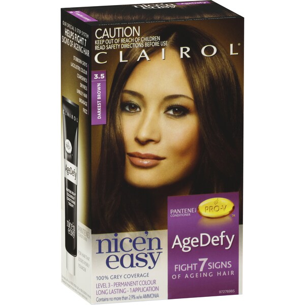 Clairol Nice'n Easy Age Defy-3.5 Darkest Brown Each
