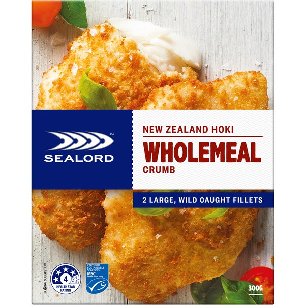 Sealord Premium Hoki Fillets Wholemeal 300g