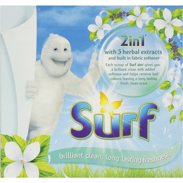 Surf 2 In 1 Laundry Powder Top Front Load Herbal Extracts 1kg