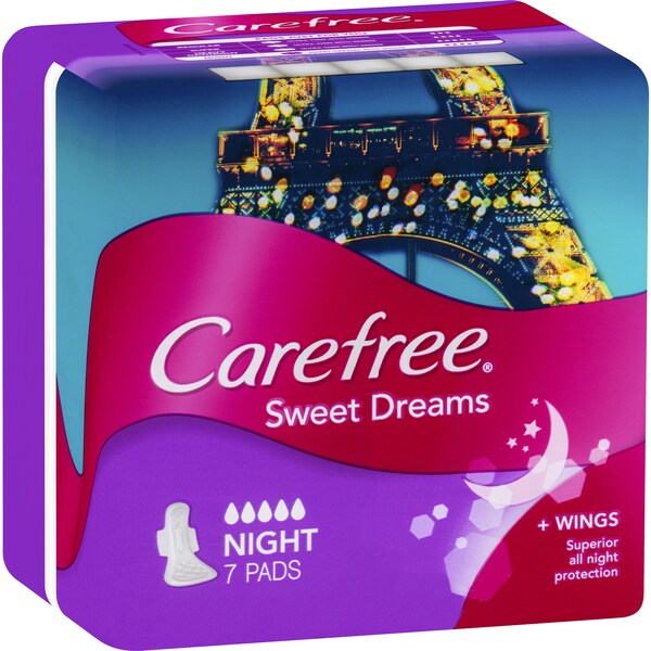Carefree Sweet Dreams Night Pads 7 Pack