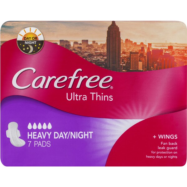 Carefree Heavy  Ultrathin Pads 7pk
