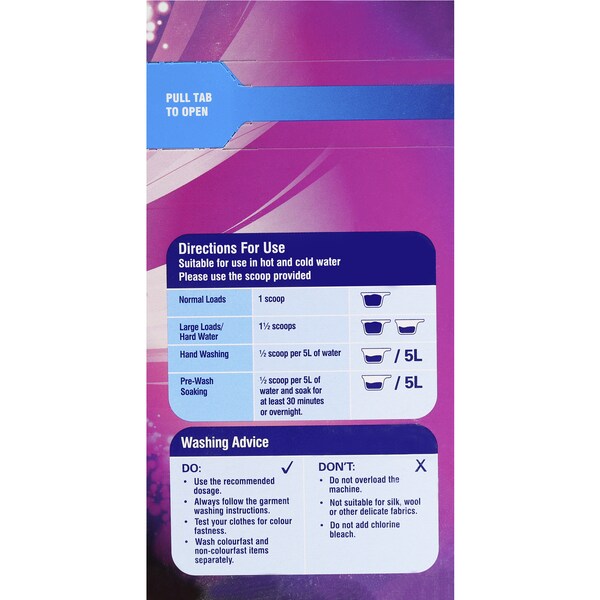 Woolworths Select Musk & Patchouli Front & Top Loader Laundry Powder 1kg