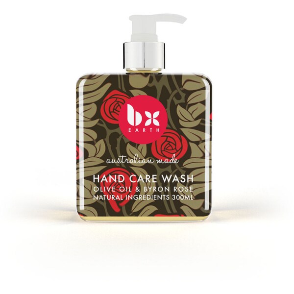 Bx Earth Natural Hand Wash Olive Oil & Byron Rose 300ml