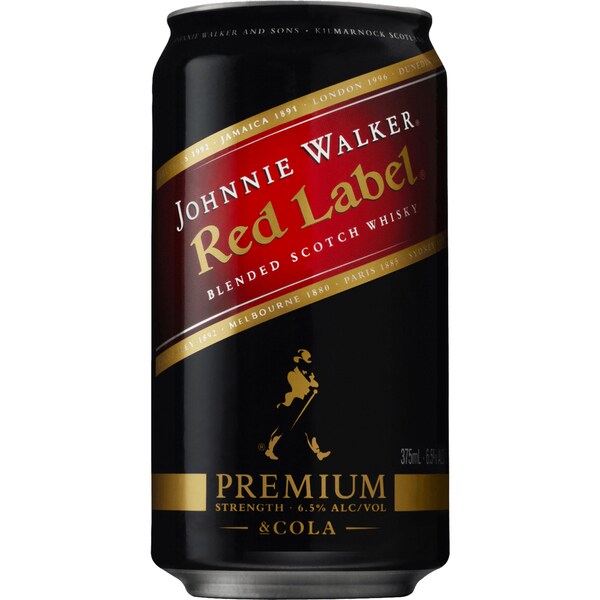 Johnnie Walker Red & Cola 6.50% 10x375ml