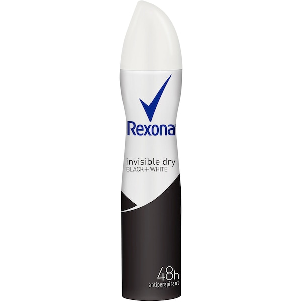 Rexona Women Antiperspirant Aerosol Invisible Dry Black & White 250mL