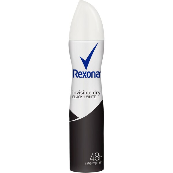 Rexona Women Antiperspirant Deodorant Invisible Dry Black+White 150ml