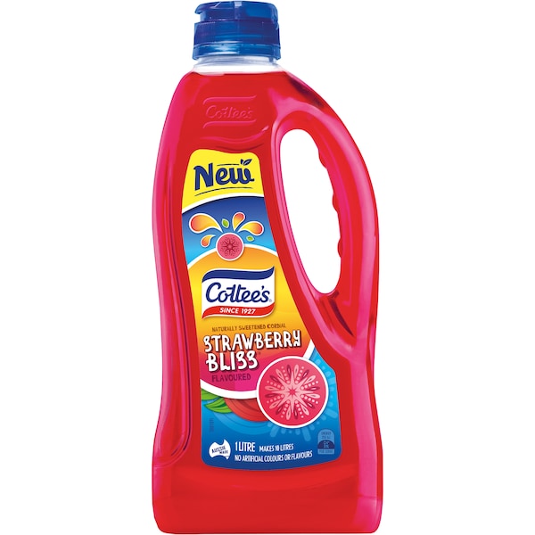 Cottee's Strawberry Bliss Concentrate Cordial 1l