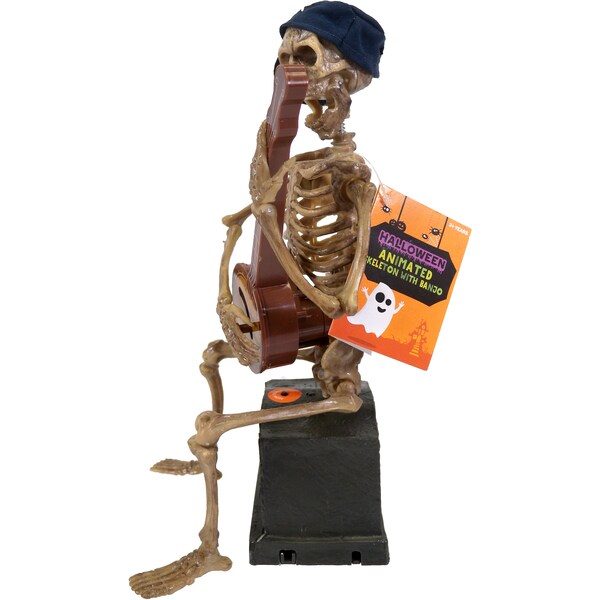 Halloween Animated Skeleton With Banjo Each