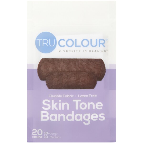 Tru Colour Skin Tone Bandages Purple 20 Pack
