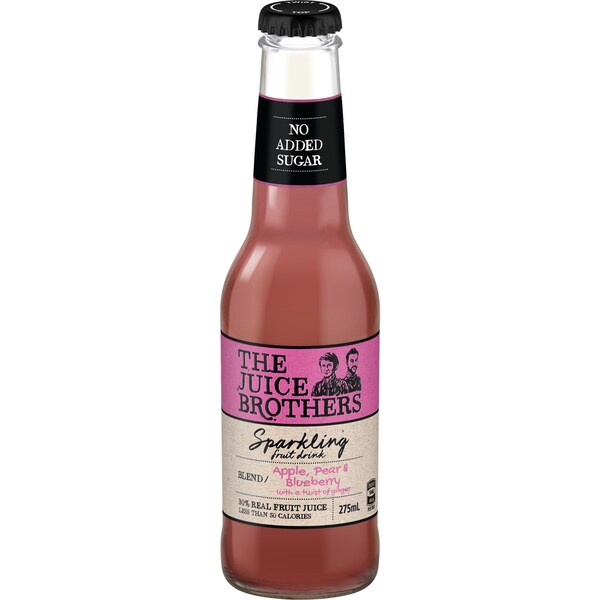 The Juice Brothers Sparkling Fruit Drink Apple Pear & Blueberry 275ml