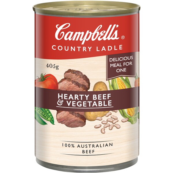 Campbell's Country Ladle Hearty Beef & Vegetable Soup 405g