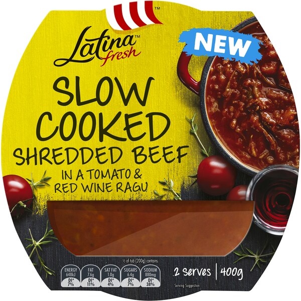 Latina Fresh Slow Cooked Beef Ragu Sauce 400g