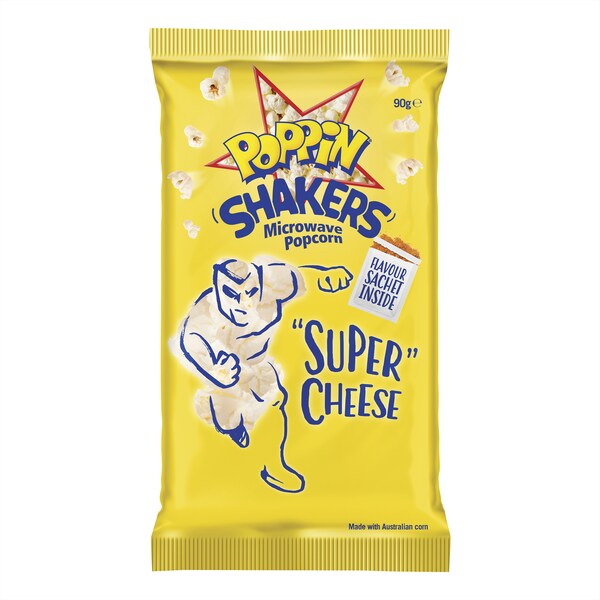 Poppin Shakers Microwave Popcorn Cheese 90g
