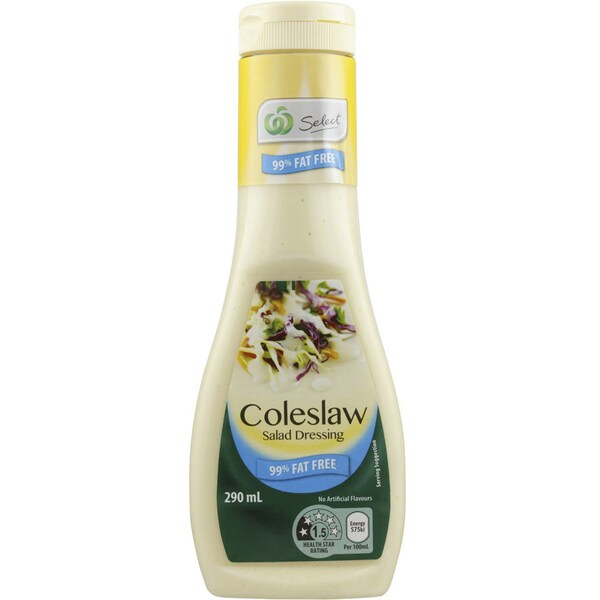 Woolworths Dressings 99% Fat Free Coleslaw 290mL