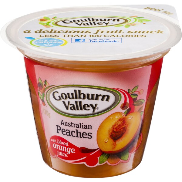 Goulburn Valley Peaches With Blood Orange Juice 170g
