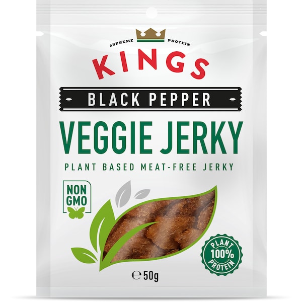 Kings Black Pepper Veggie Jerky 50g